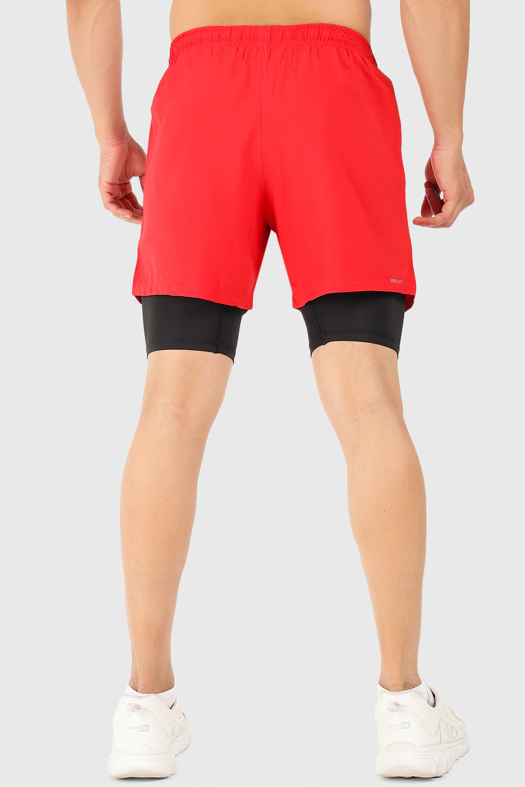 2 in 1 5" Compression Shorts Red - Image 5