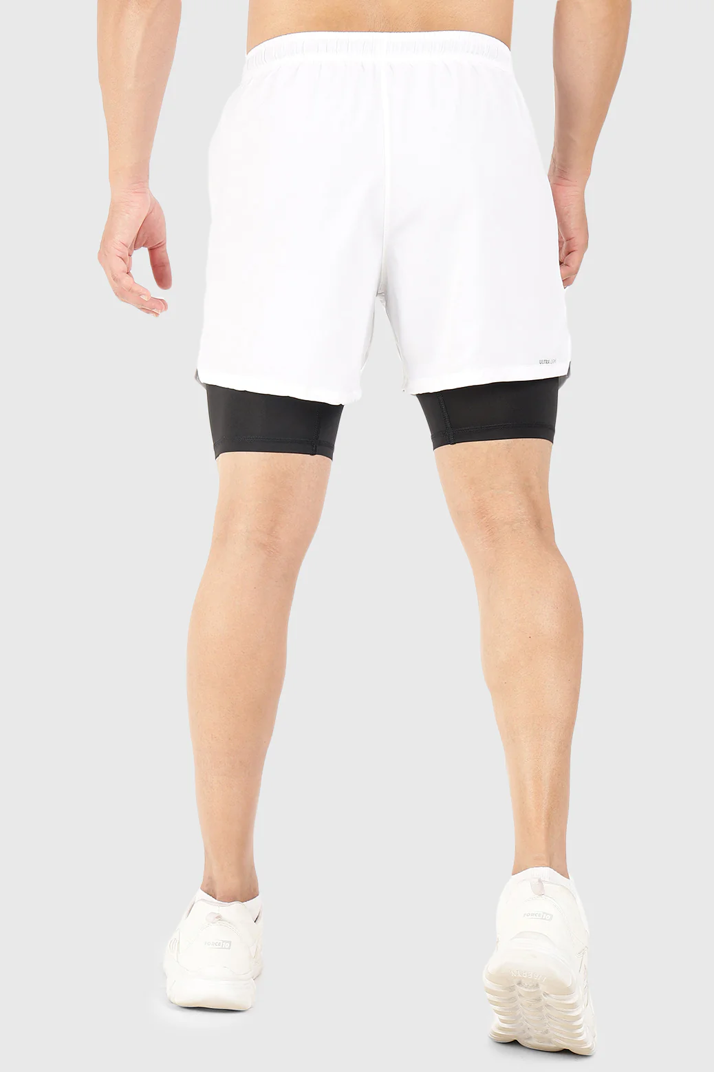 2 in 1 5" Compression Shorts White - Image 5