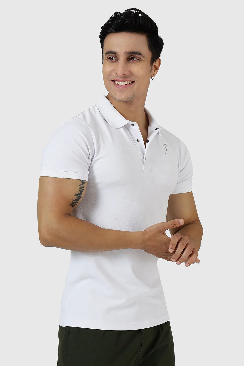 Aura Polo T-shirt White - Image 5