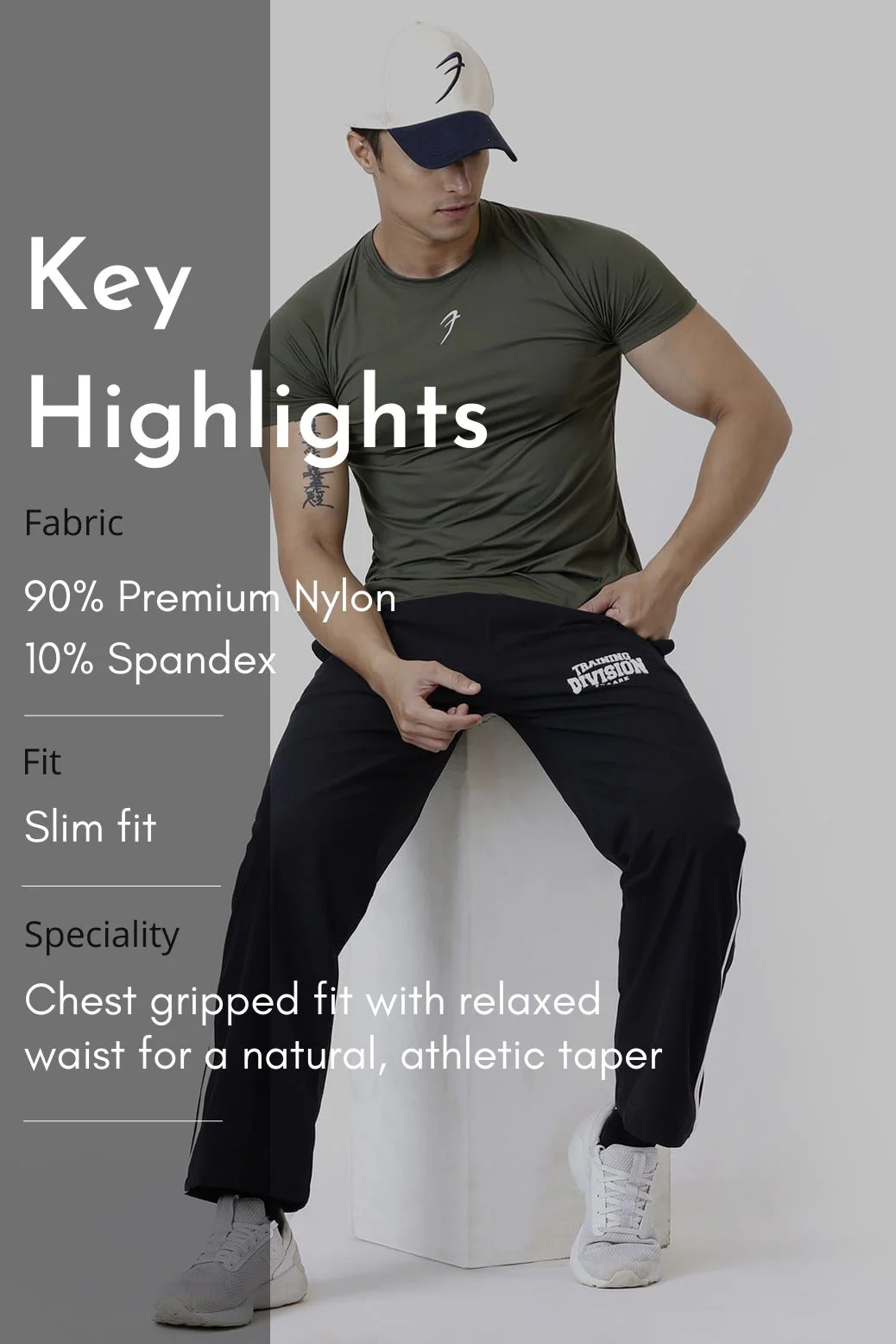 Bare Nylon T-shirt Olive - Image 7