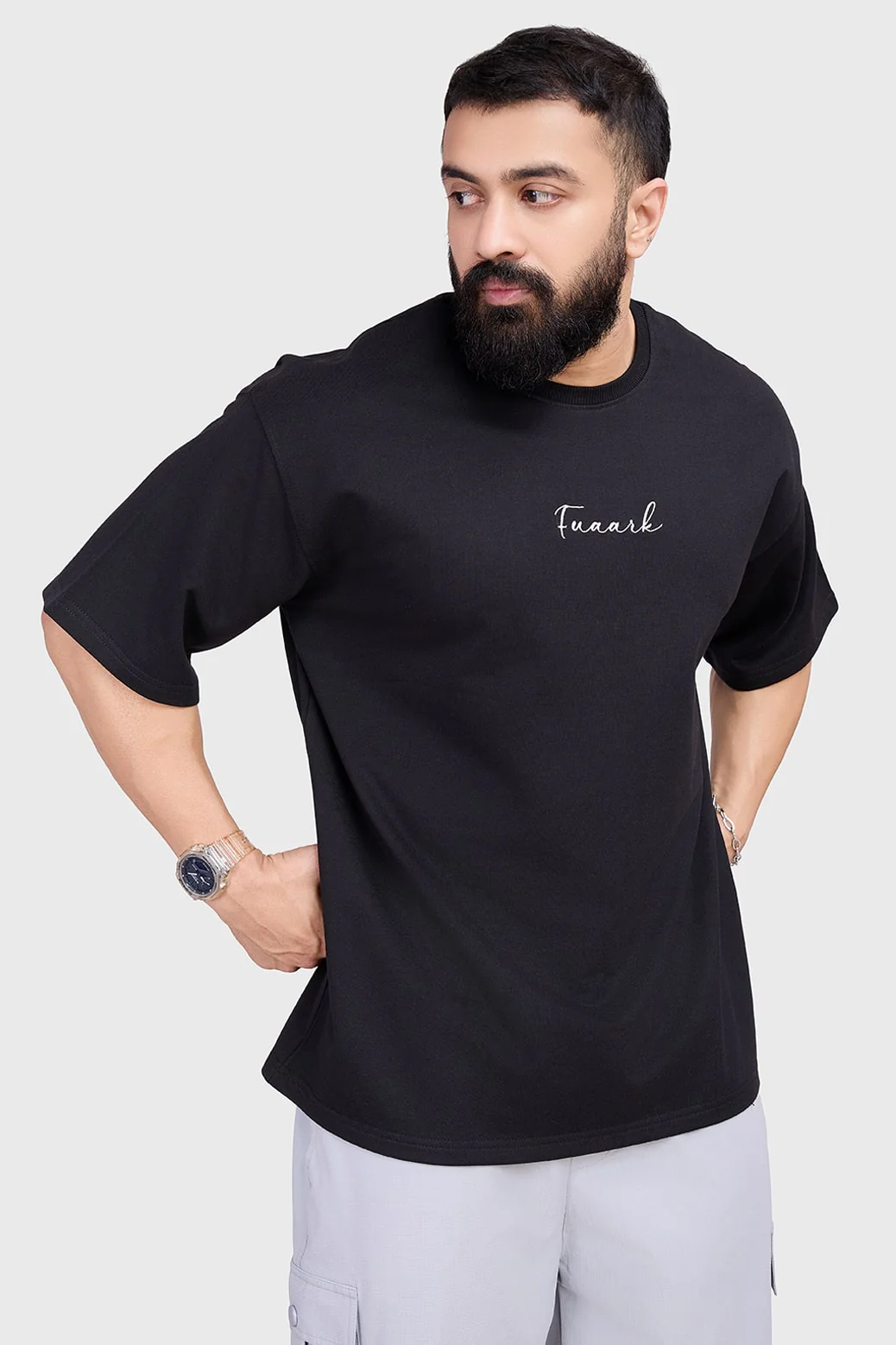 Bold Oversized T-shirt Black - Image 6