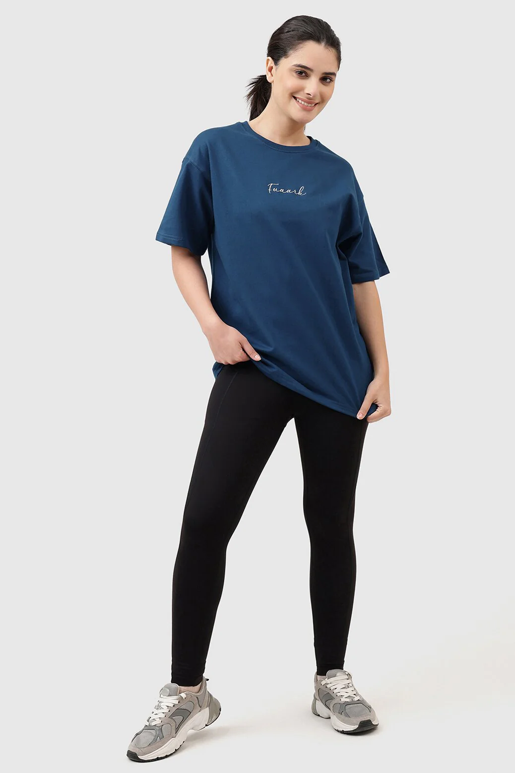Bold Oversized T-shirt Teal - Image 2