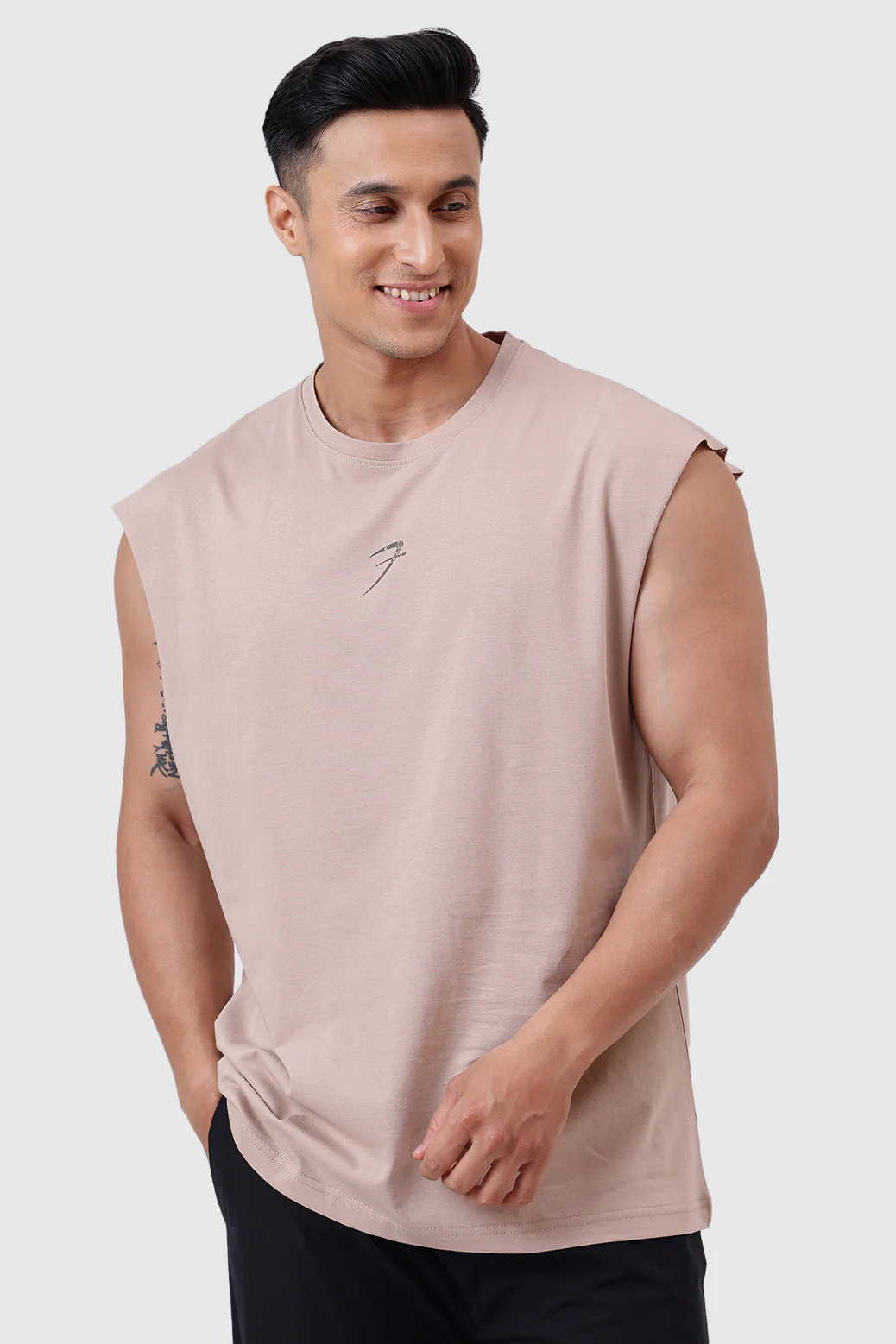 Brisk Capsleeves T-shirt Beige
