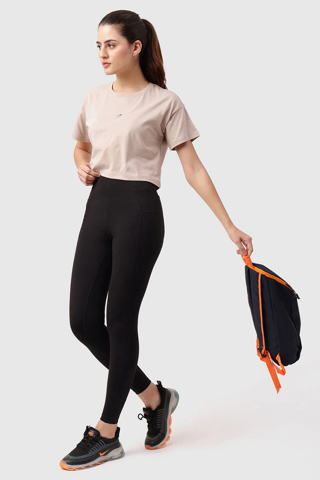 Brisk Cotton Crop Top Beige - Image 2