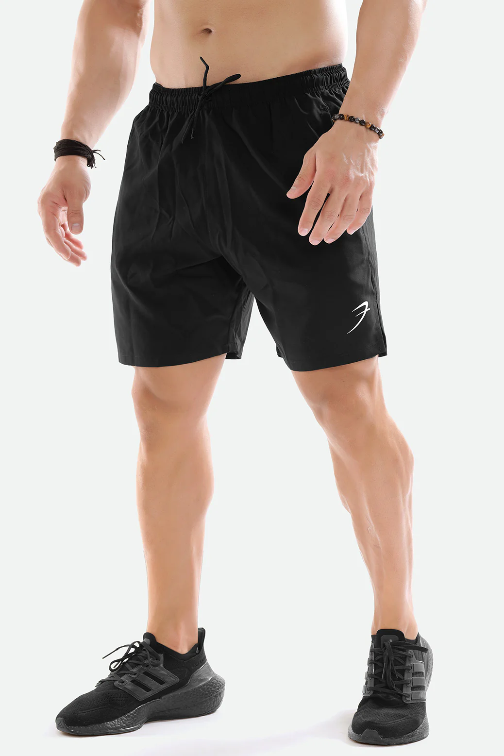 Blaze Nylon T-shirt Grey and 2 in 1 Compression Shorts Black - Image 5
