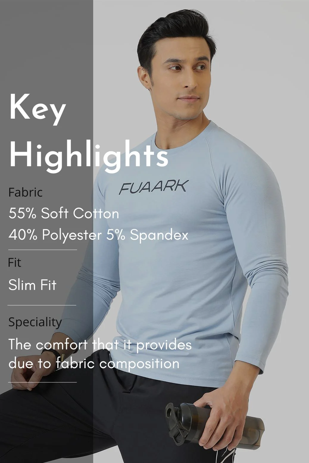 Chase Full Sleeves T-shirt Sky Blue - Image 8
