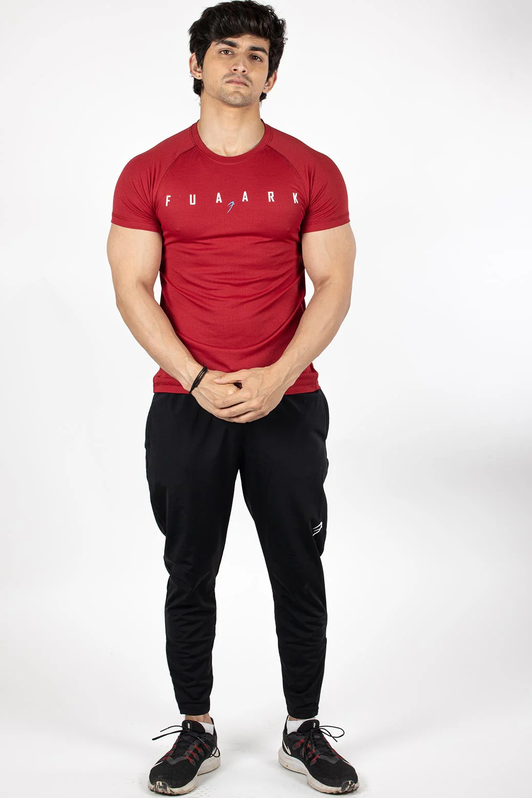Checks T-shirt Maroon - Image 2