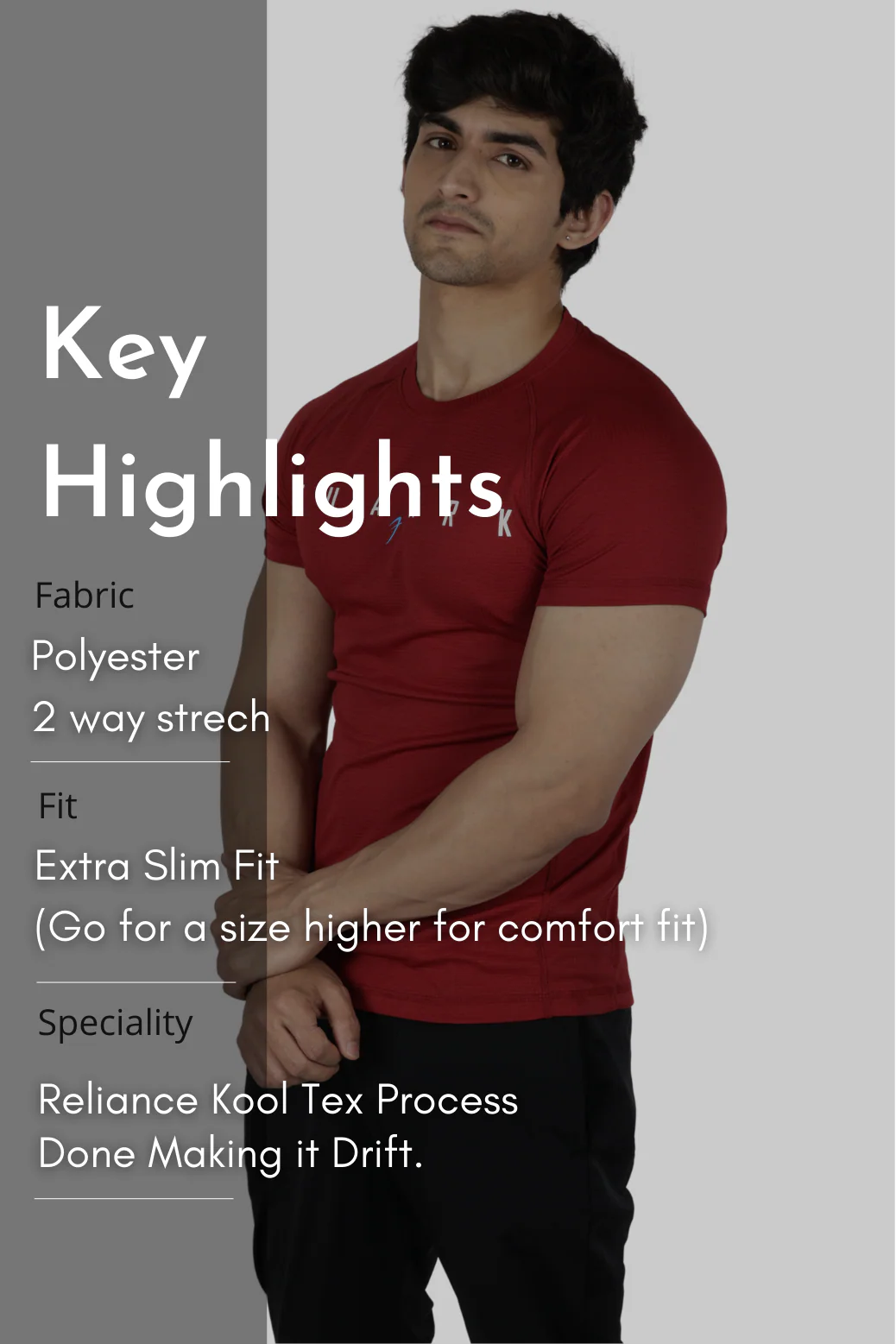Checks T-shirt Maroon - Image 7