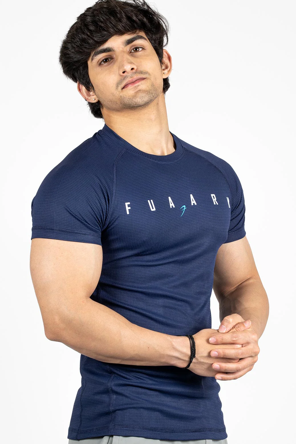 Checks T-shirt Navy