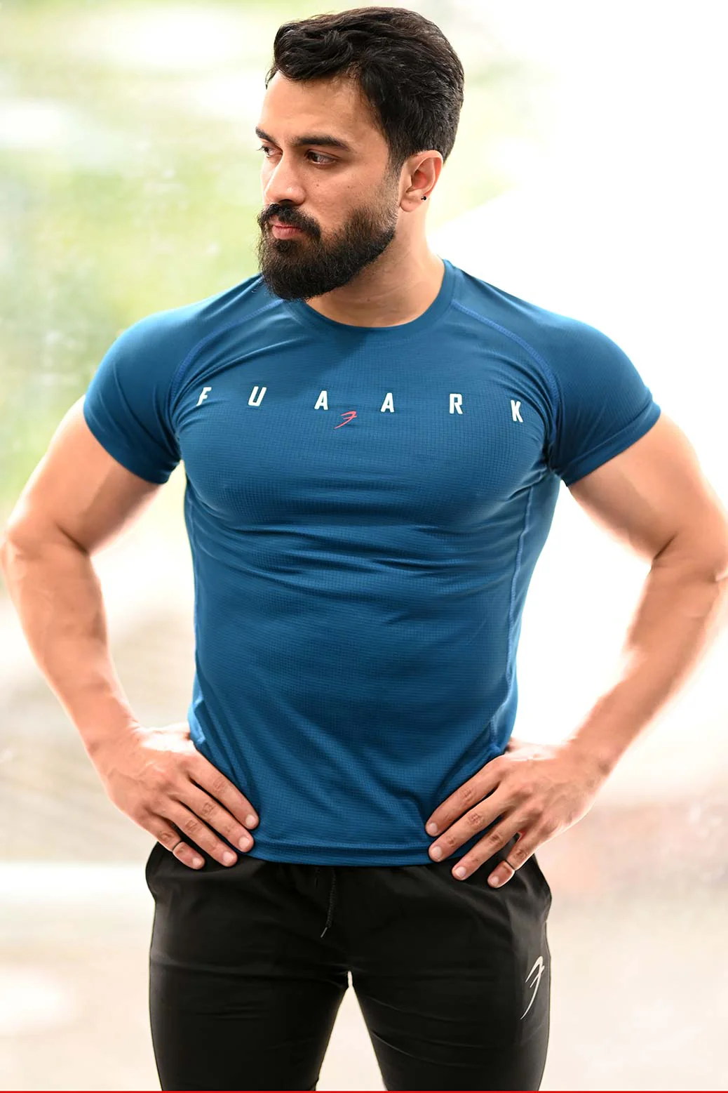 Checks T-shirt Teal - Image 3