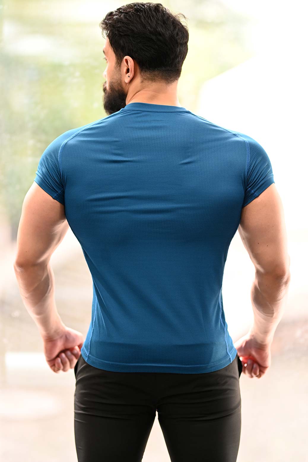 Checks T-shirt Teal - Image 7
