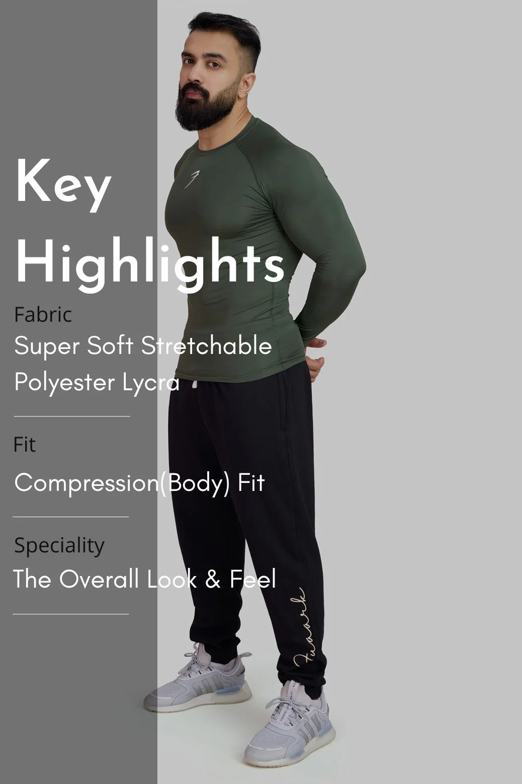 Compression Fullsleeves T-shirt Olive - Image 7