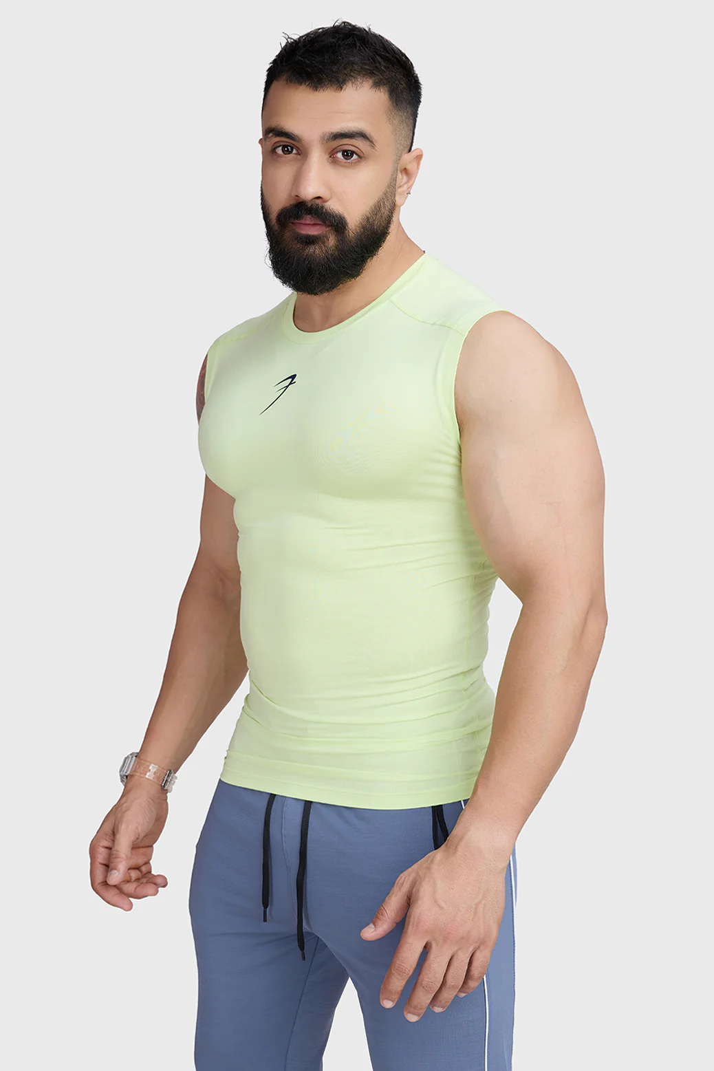 Compression Sleeveless Tank Lime - Image 6