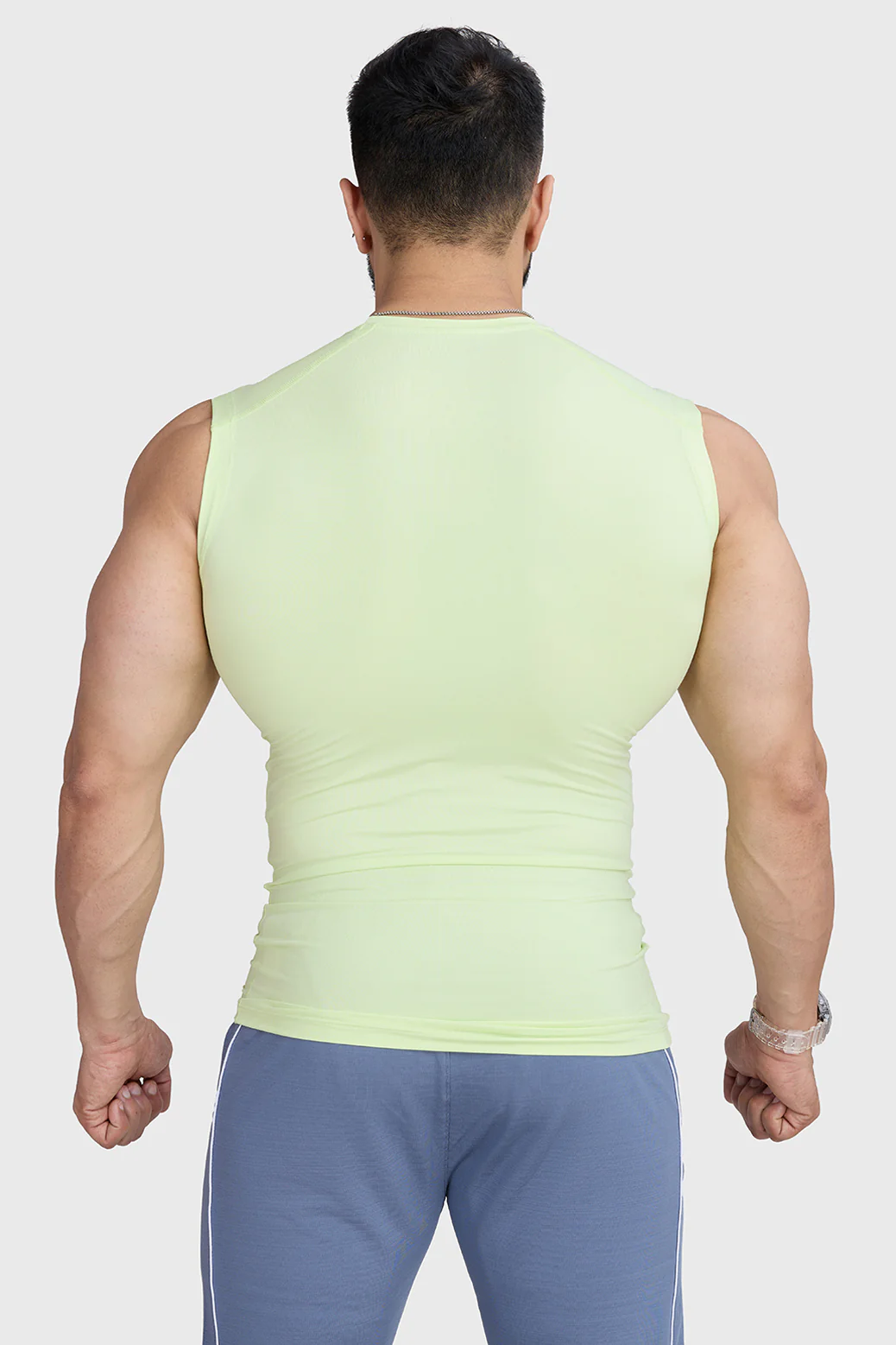 Compression Sleeveless Tank Lime - Image 7