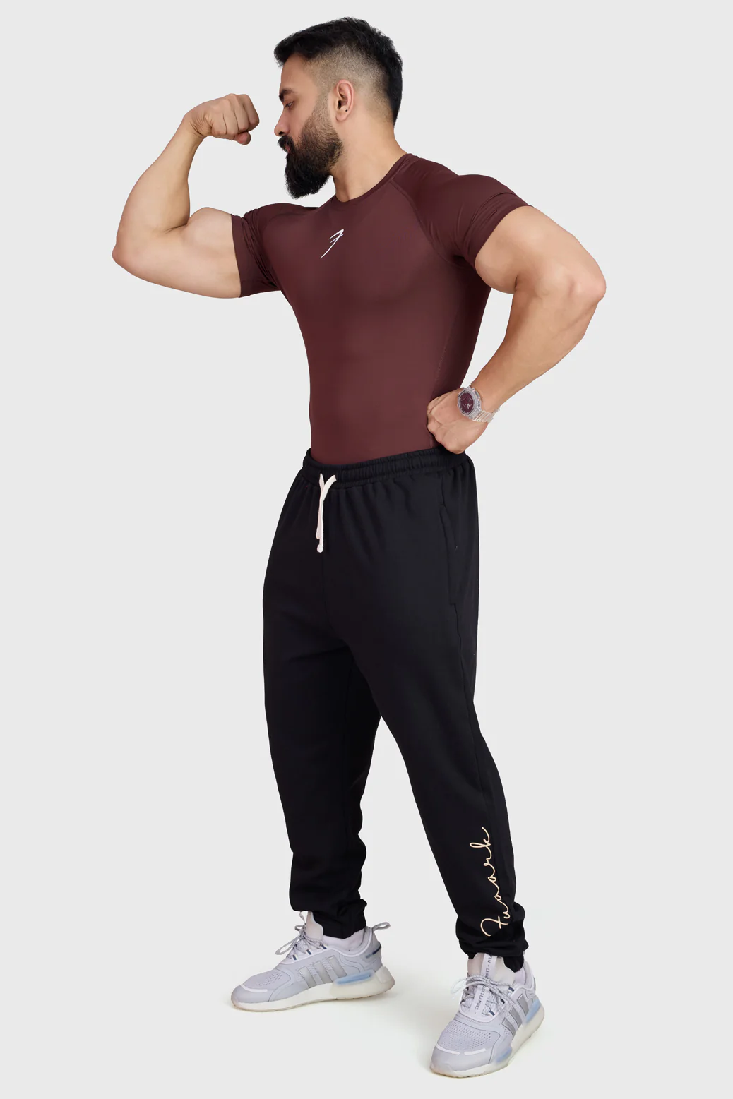 Compression T-shirt Brown - Image 2