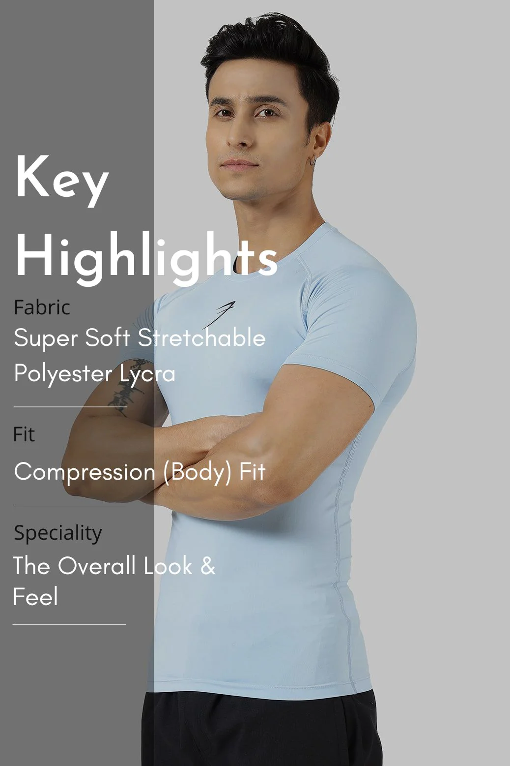 Compression T-shirt Glacial Blue - Image 6