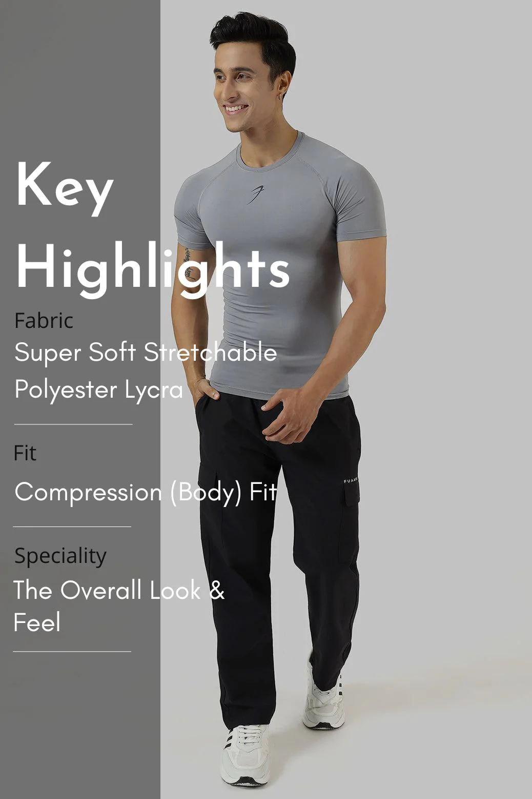 Compression T-shirt Sea Grey - Image 7