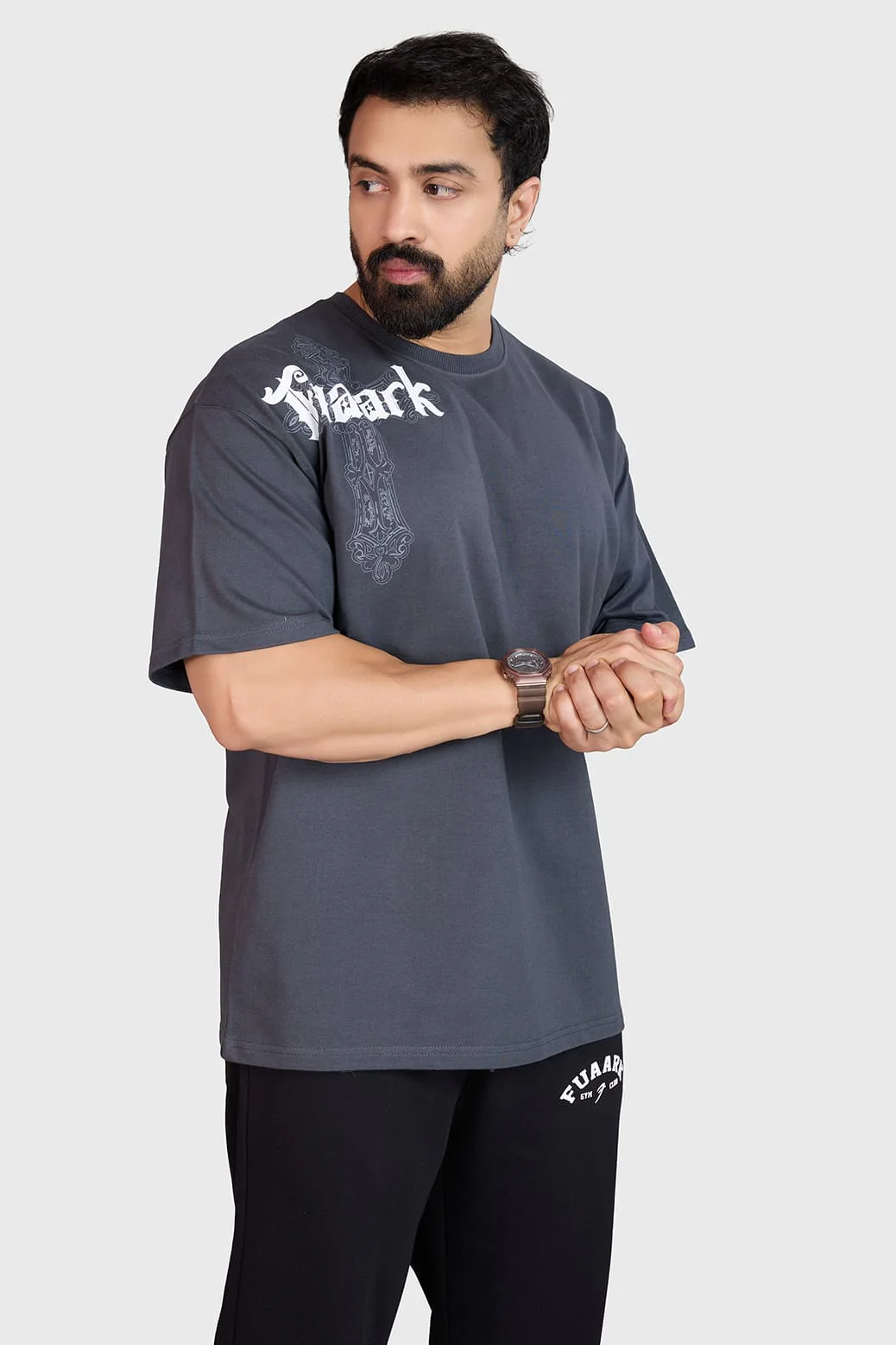 Eagle Oversized T-shirt Dark Grey - Image 4