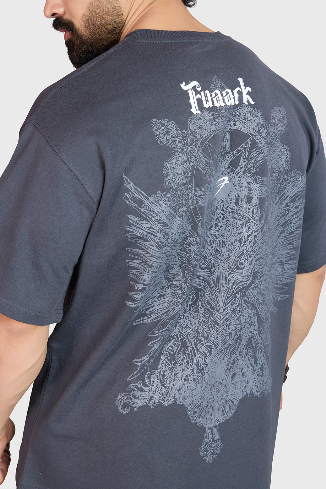 Eagle Oversized T-shirt Dark Grey - Image 5