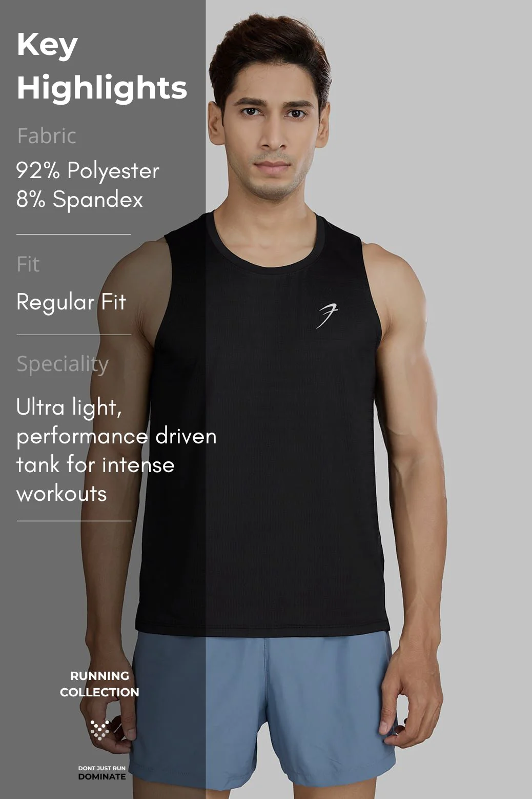 Ember Running Tank Black - Image 7