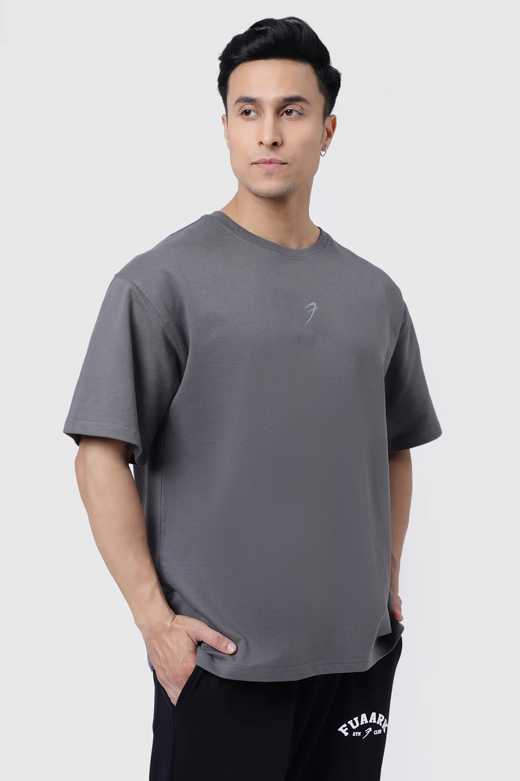 Fortitude Oversized T-shirt Dark Grey - Image 6
