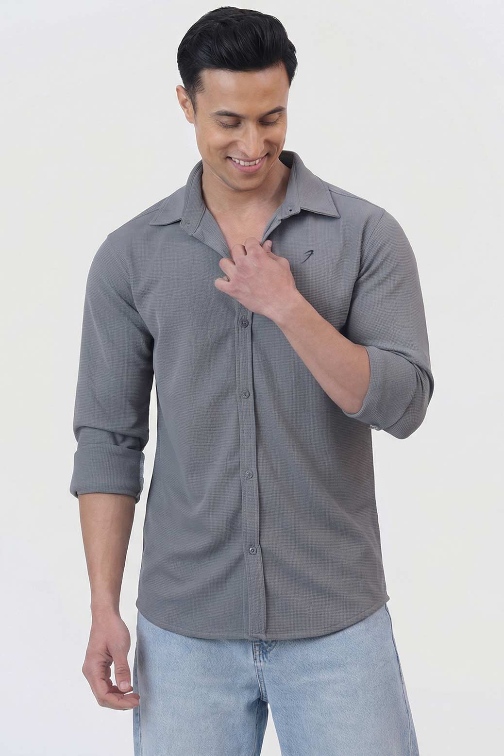 Foundation Fullsleeves Shirt Light Grey - Image 5