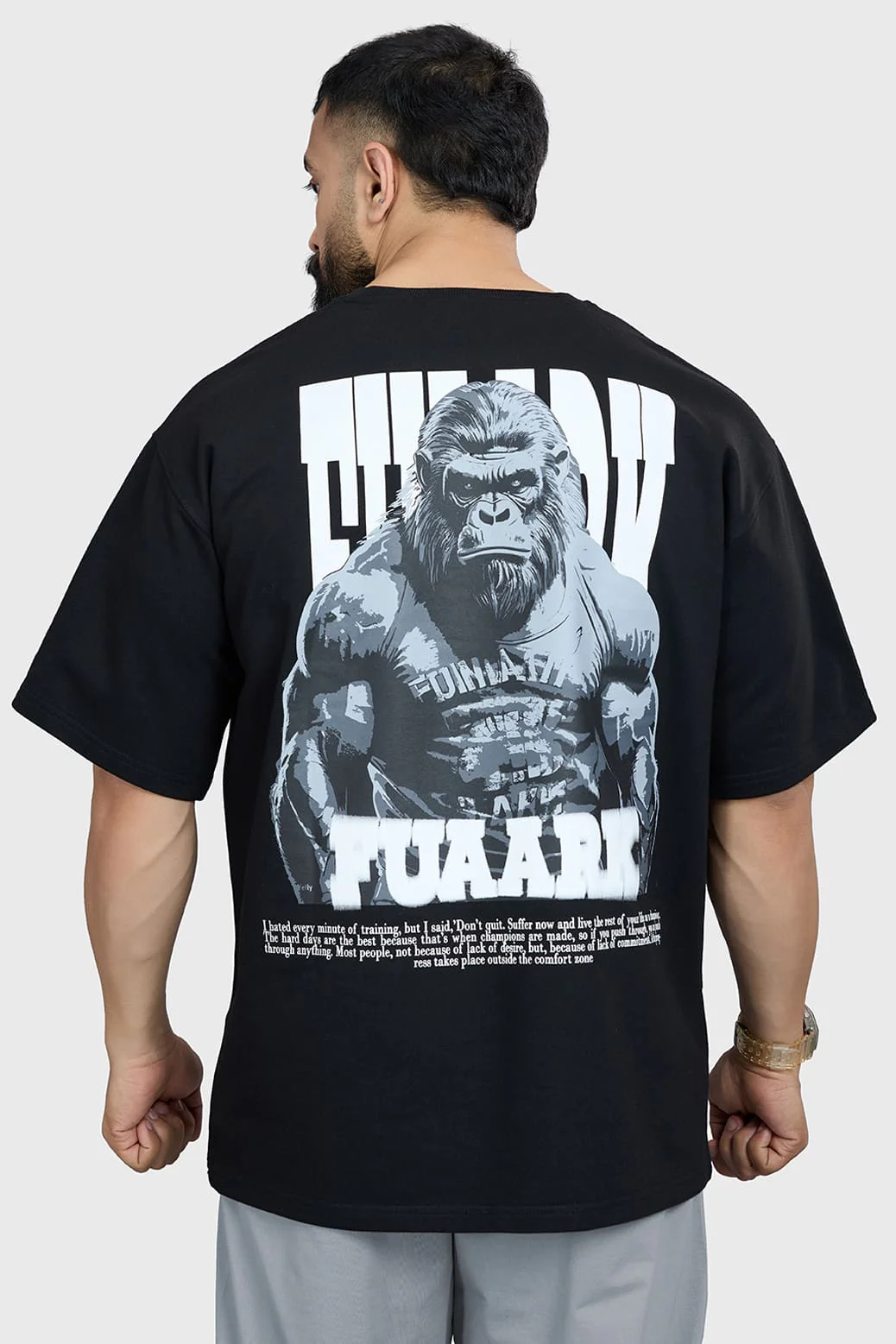 Gorilla Oversized T-shirt Black - Image 2