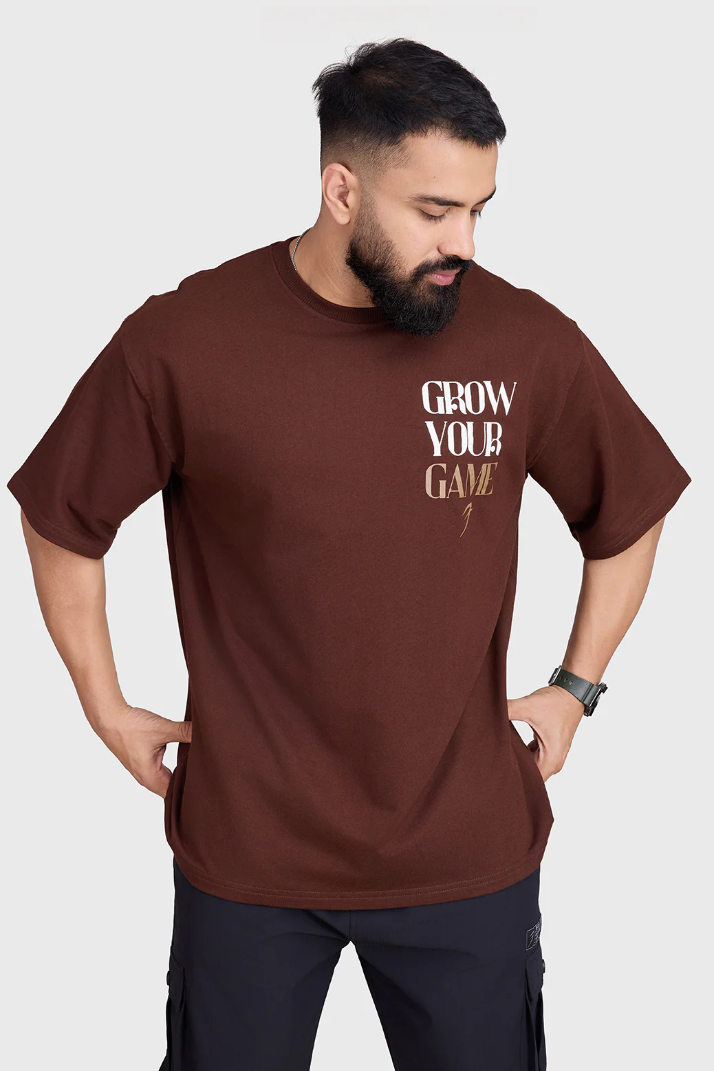 Grow Oversized T-shirts Coffee - Image 5