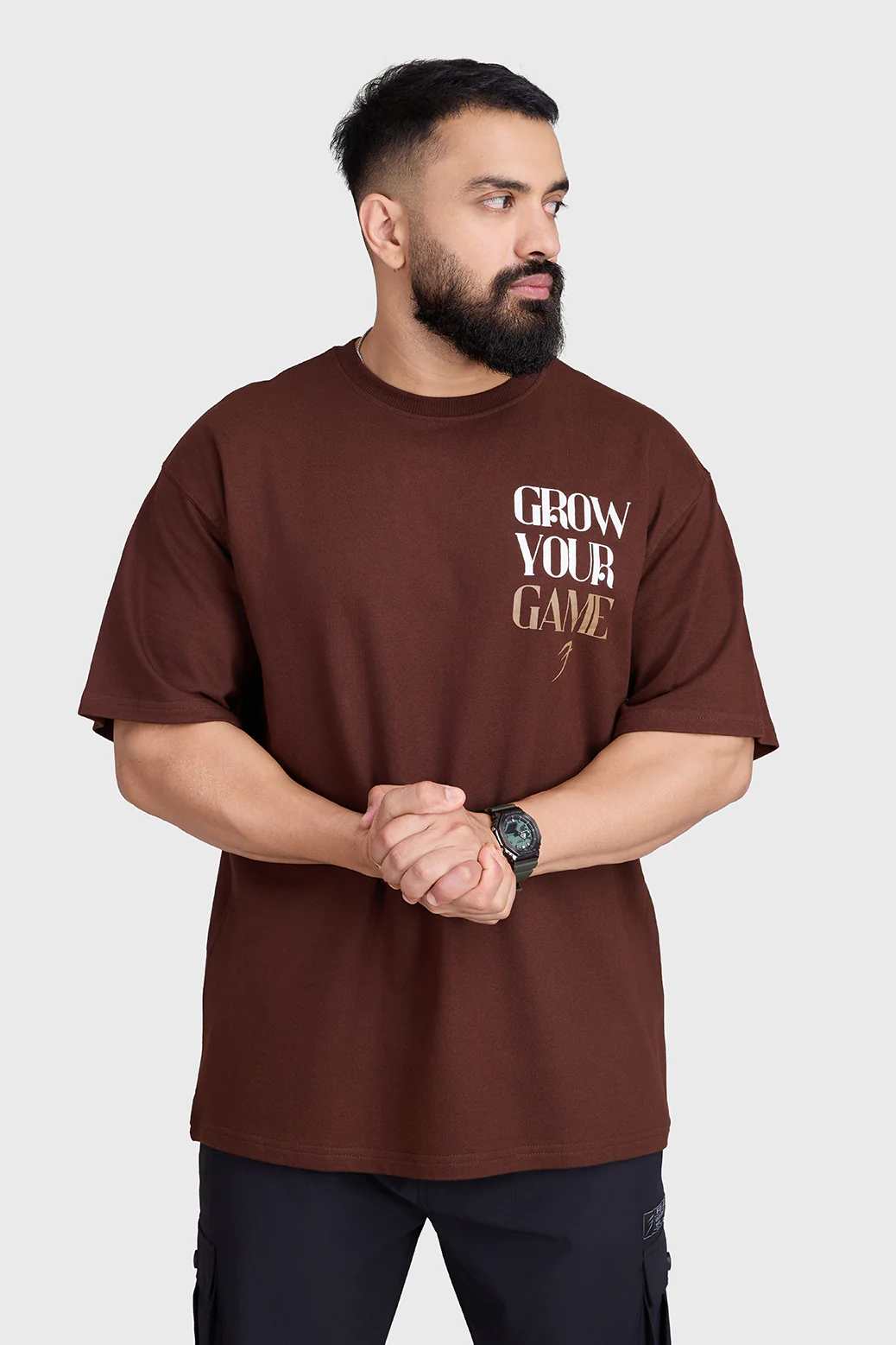 Grow Oversized T-shirts Coffee - Image 6
