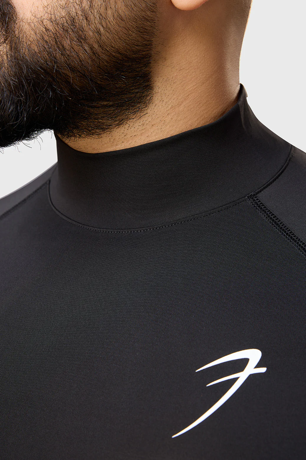 High Neck Compression T-shirt Black - Image 4