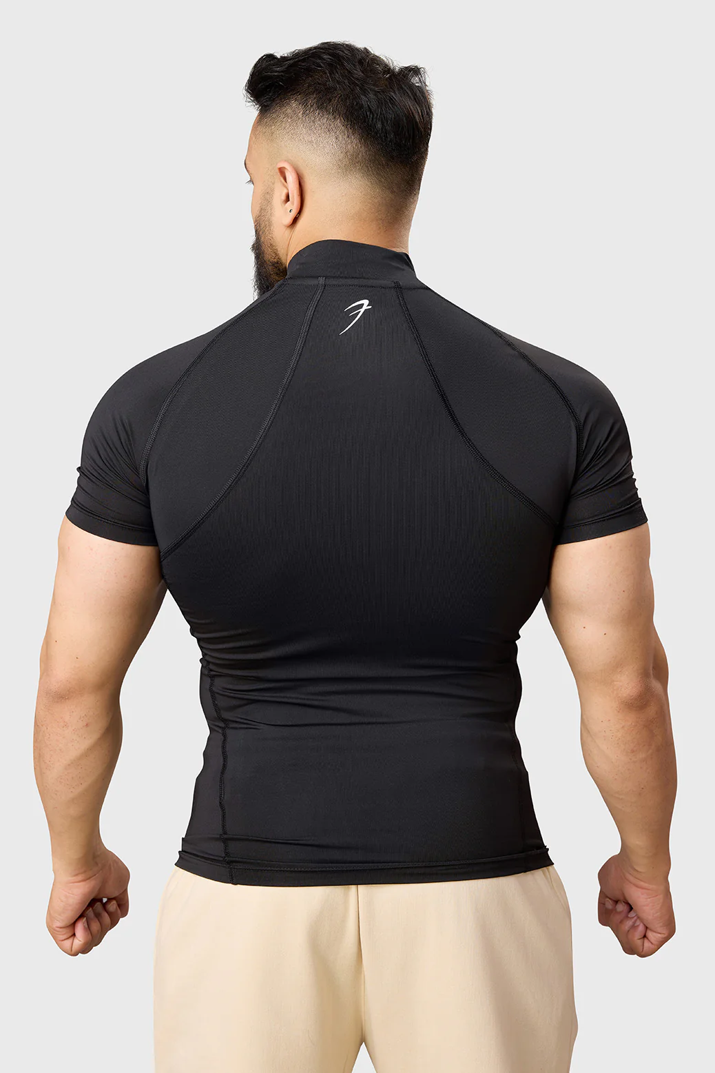 High Neck Compression T-shirt Black - Image 6