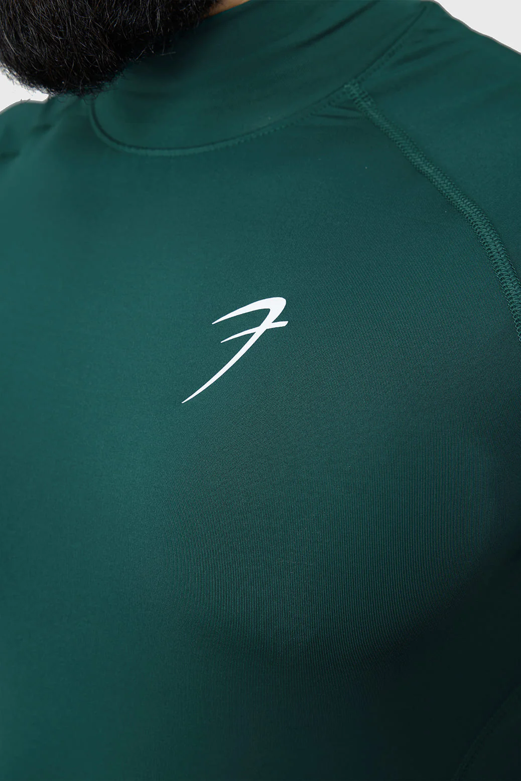 High Neck Compression T-shirt Emerald - Image 3