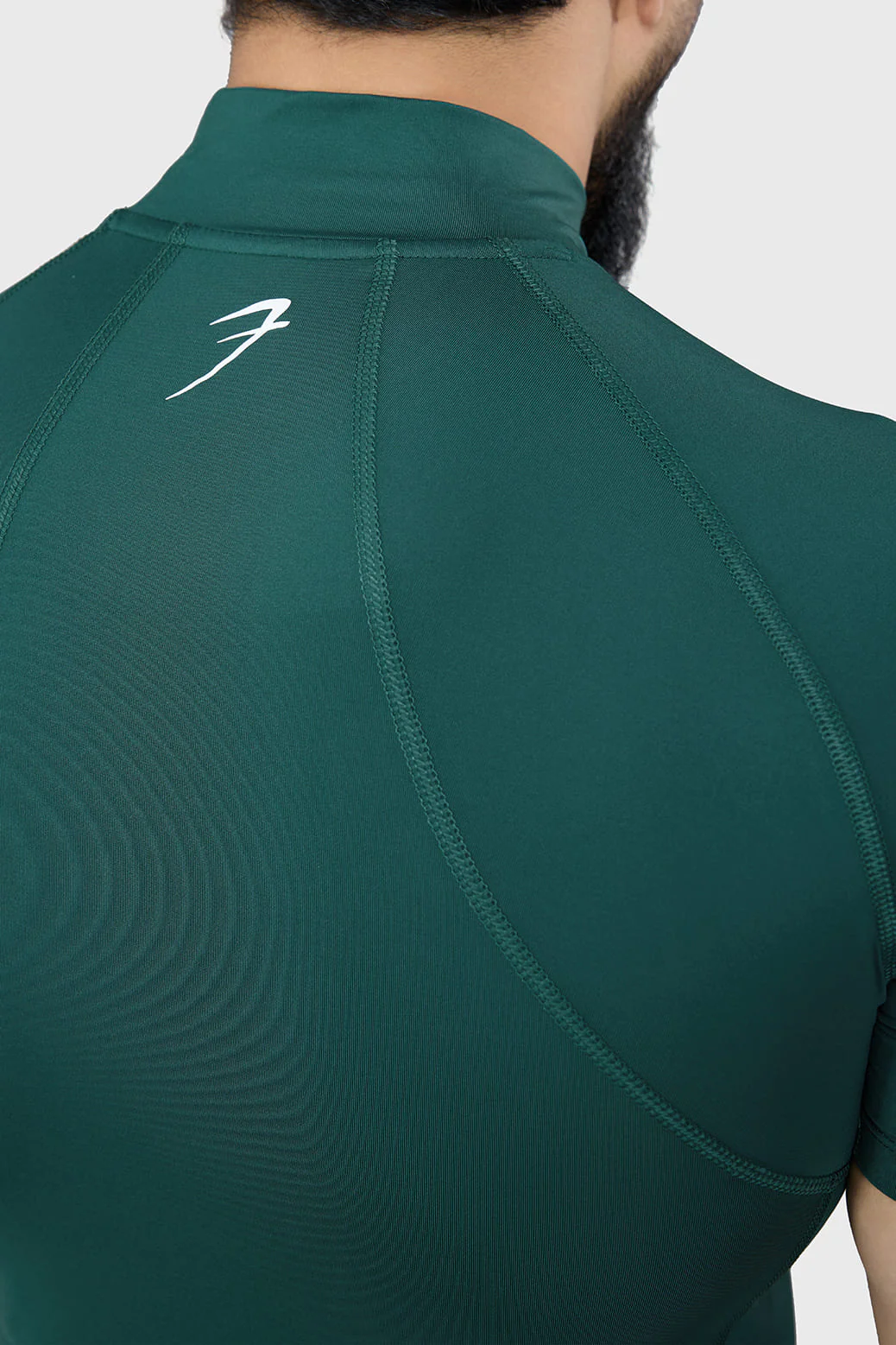 High Neck Compression T-shirt Emerald - Image 4