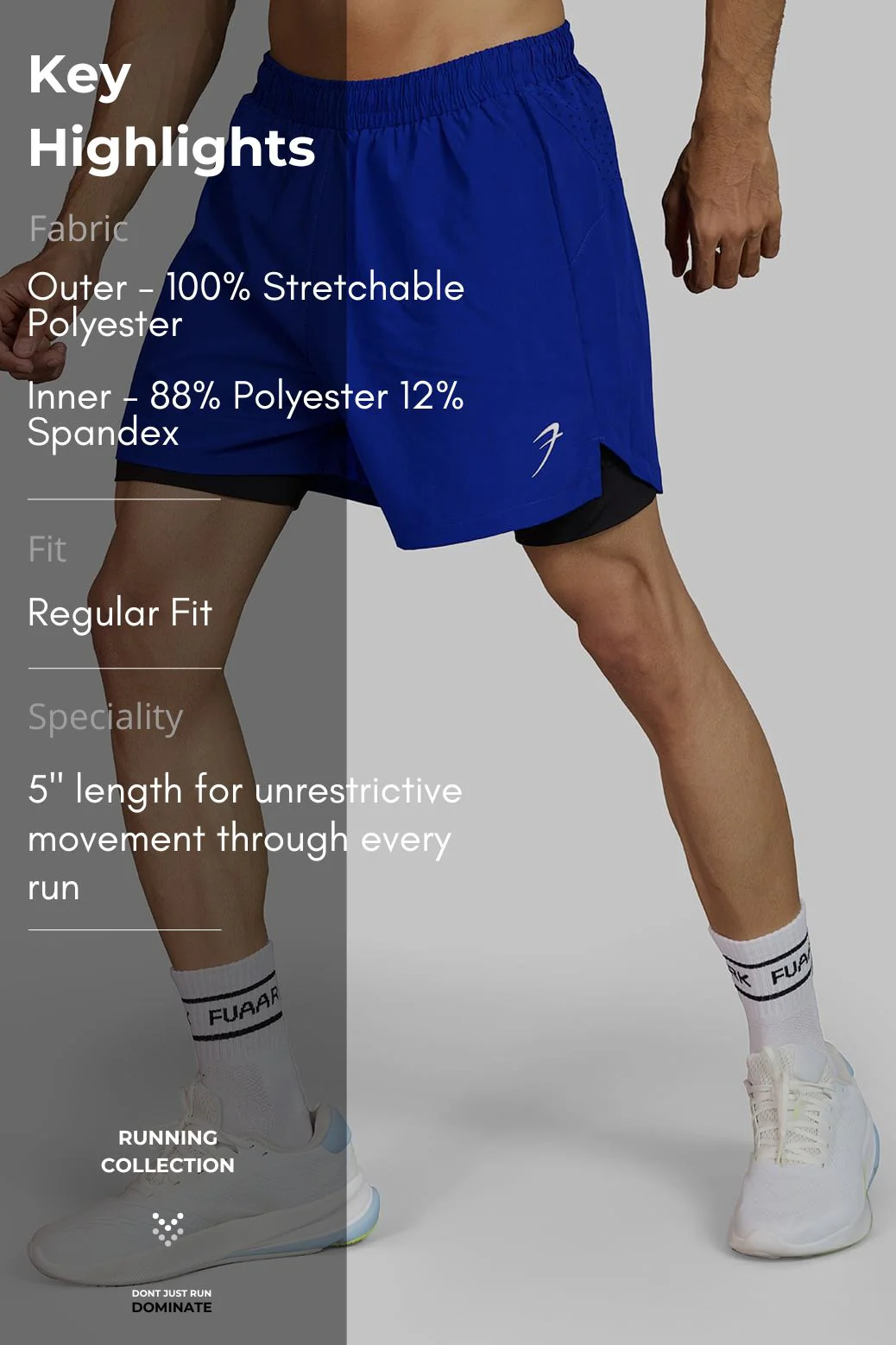 Hyper 5" Running Shorts Blue - Image 6