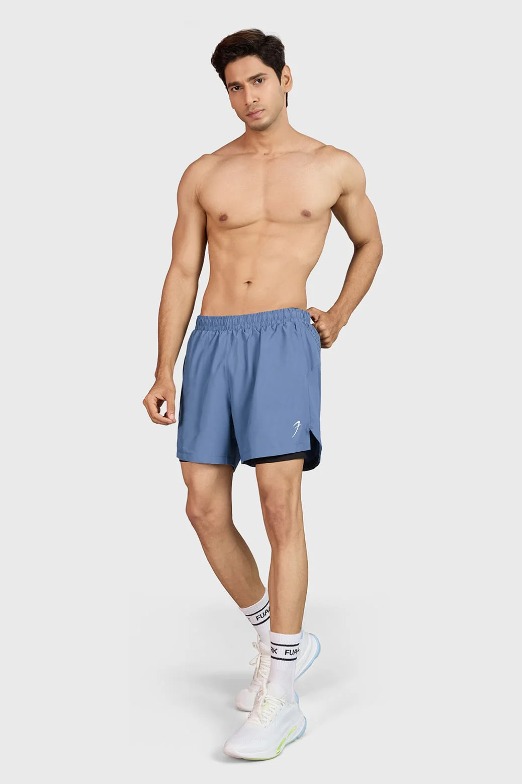 Hyper 5" Running Shorts Light Grey - Image 2