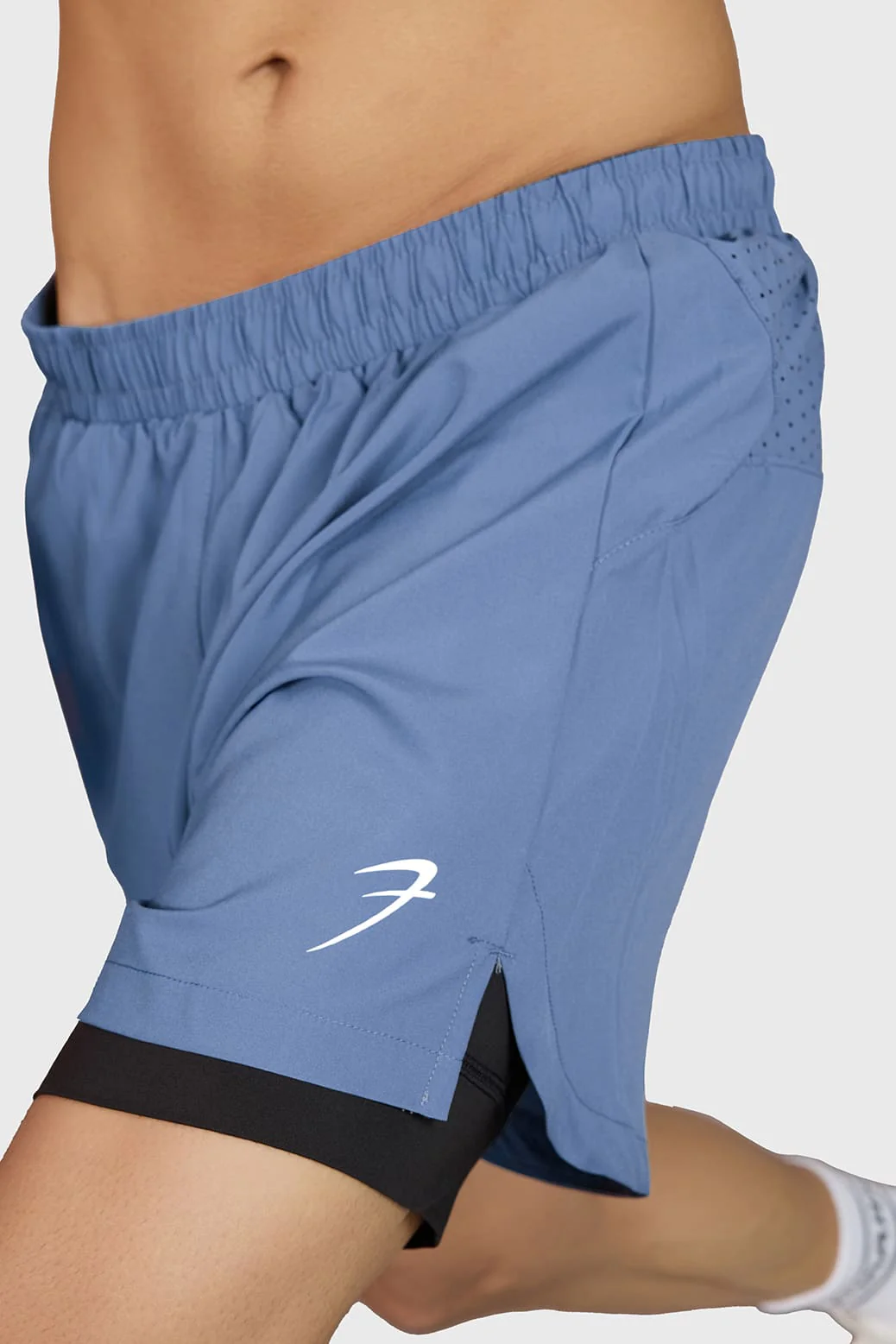 Hyper 5" Running Shorts Light Grey - Image 3