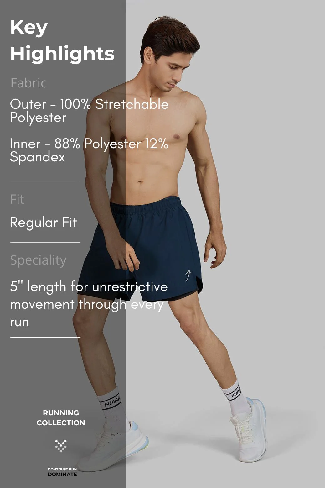 Hyper 5" Running Shorts Navy - Image 7