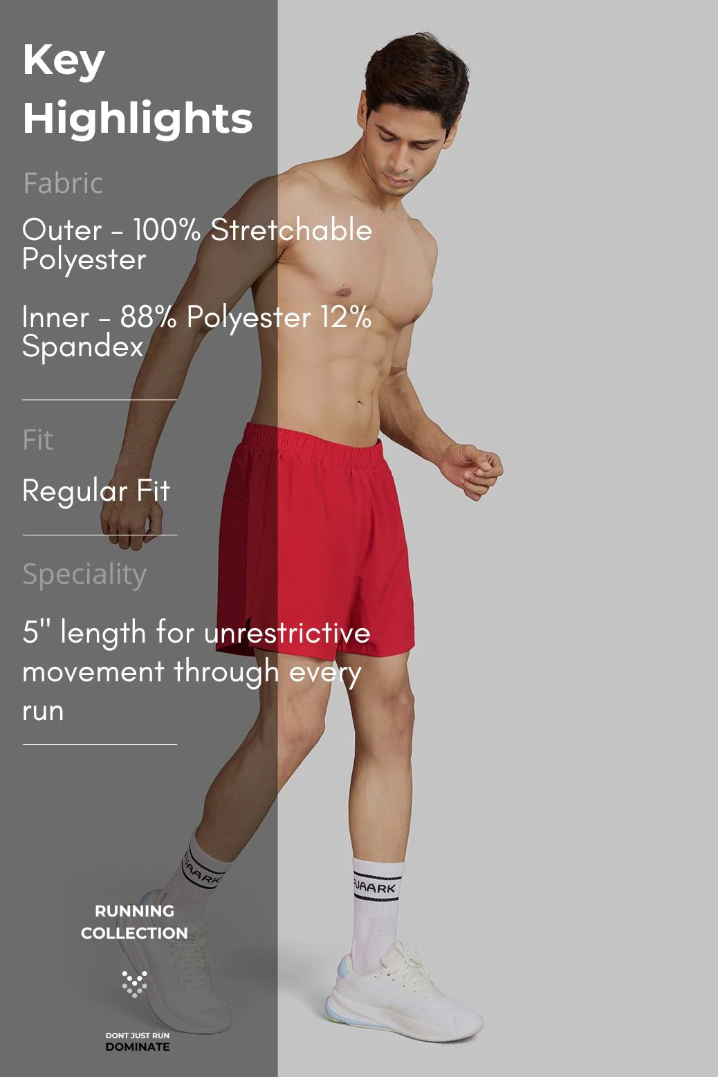 Hyper 5" Running Shorts Red - Image 7