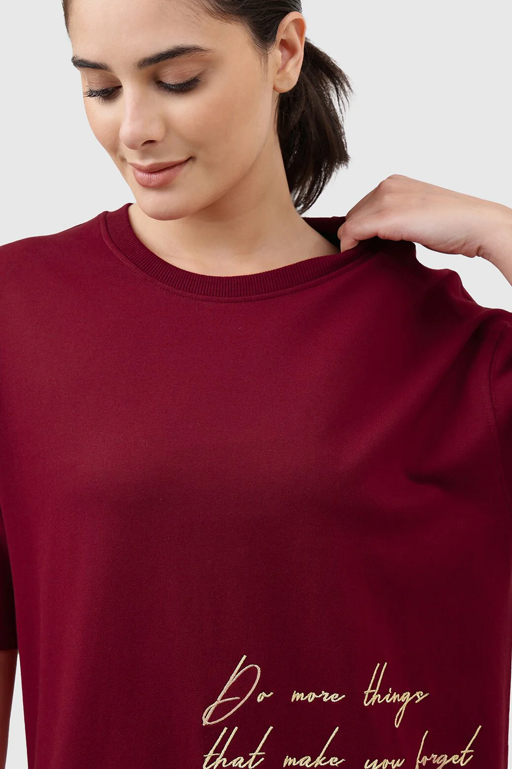 Inspiration Oversized T-shirt Maroon - Image 3