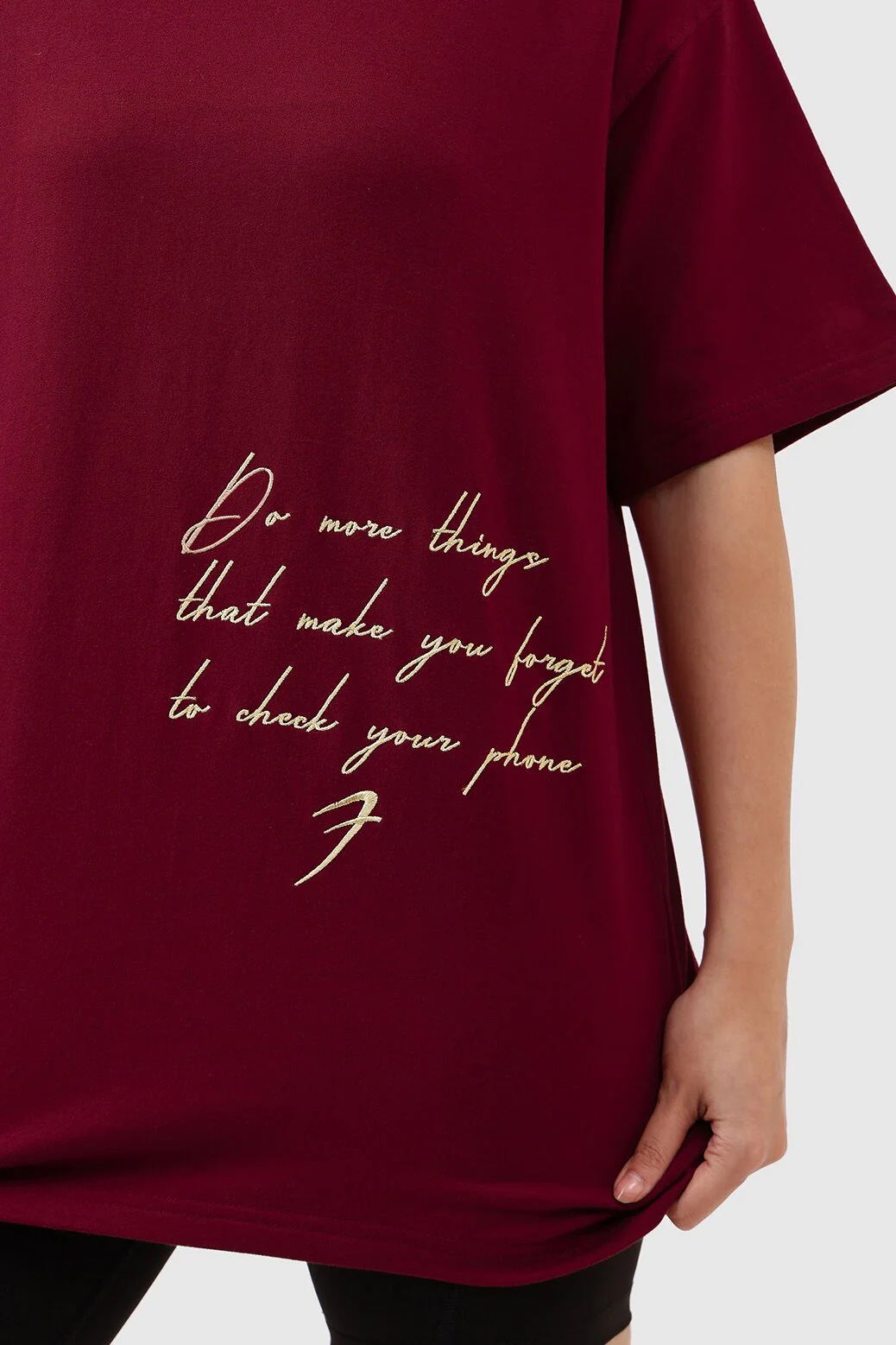 Inspiration Oversized T-shirt Maroon - Image 4