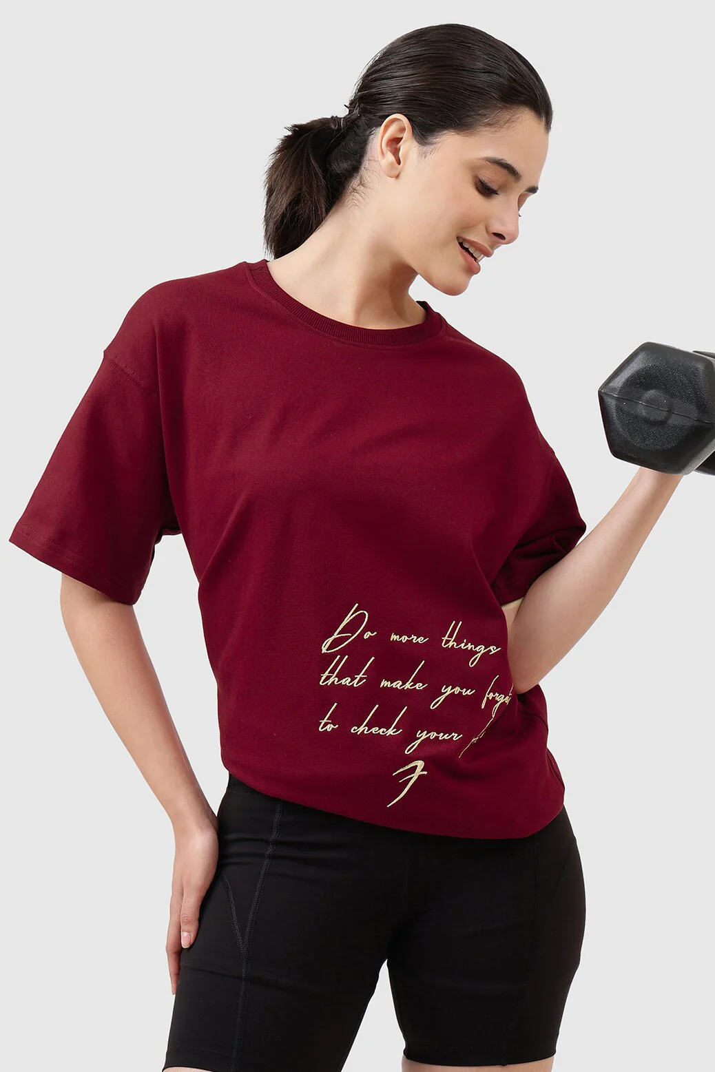 Inspiration Oversized T-shirt Maroon - Image 5