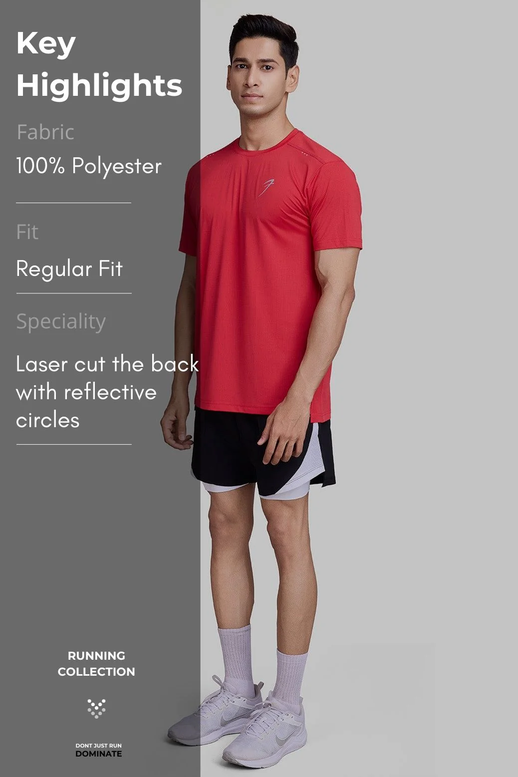 Laser Cut Running T-shirt Red - Image 7
