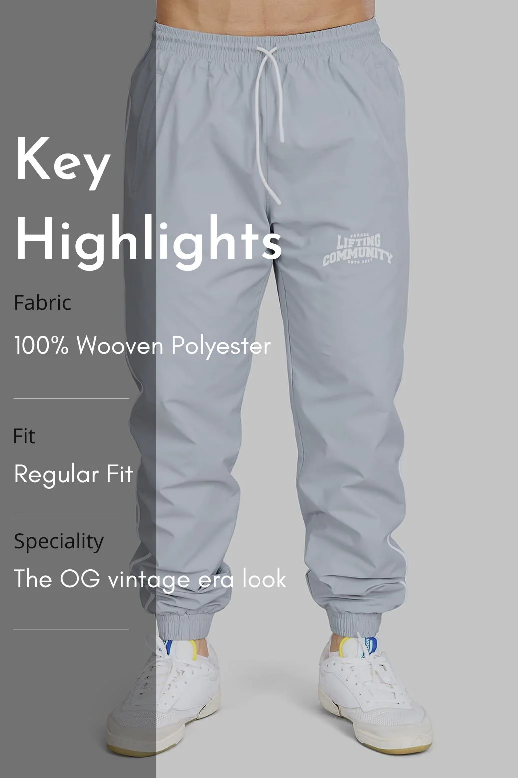 Lifting Community Joggers Light Grey - Image 8