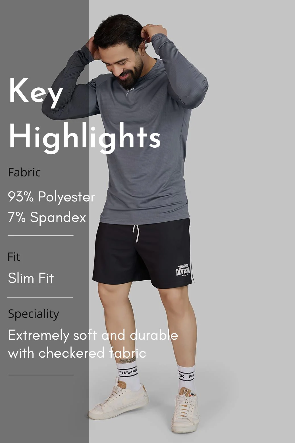 Midnight Fullsleeves T-shirt Light Grey - Image 7