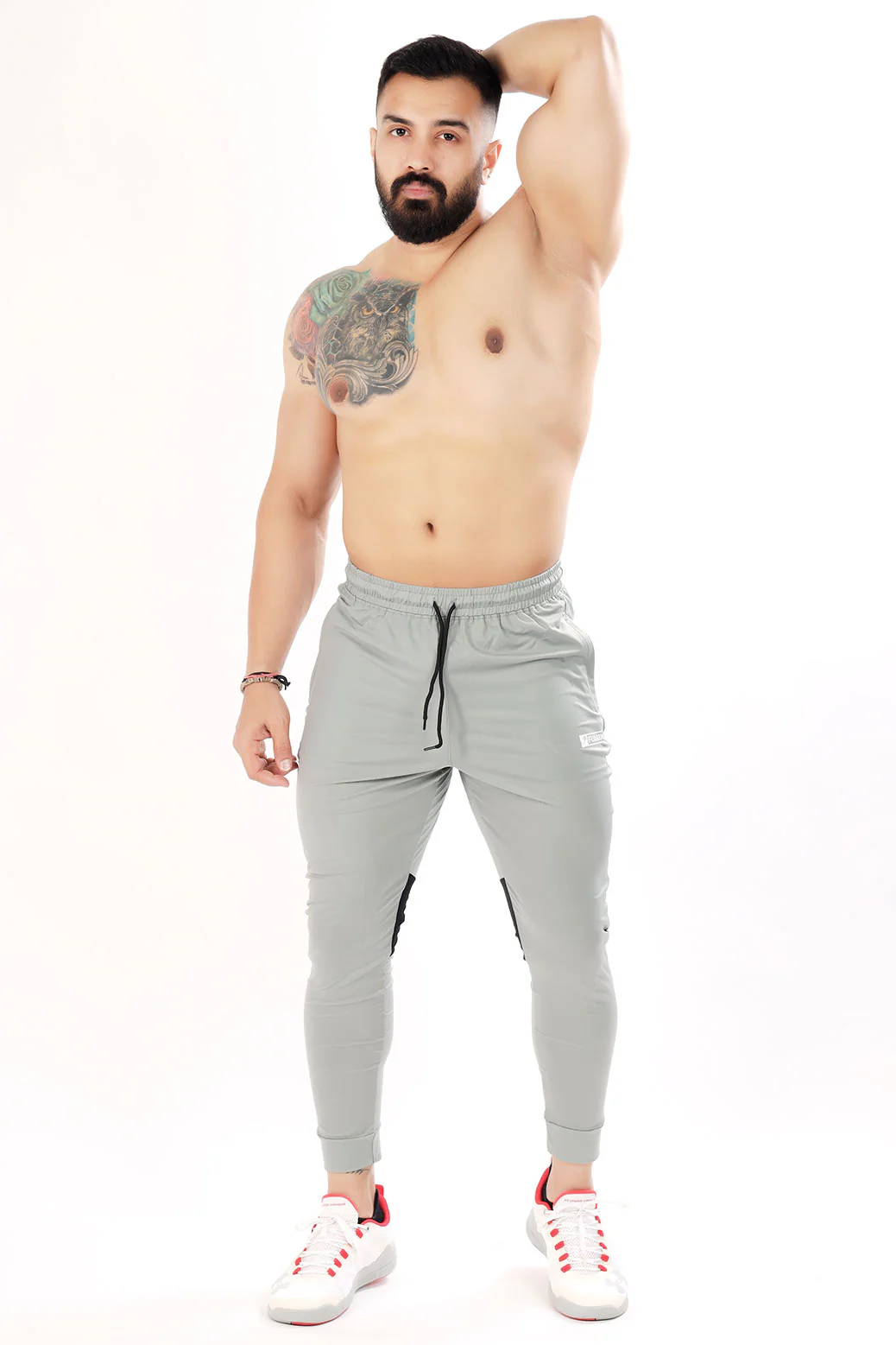Nylon Supreme Joggers Light Grey - Image 2