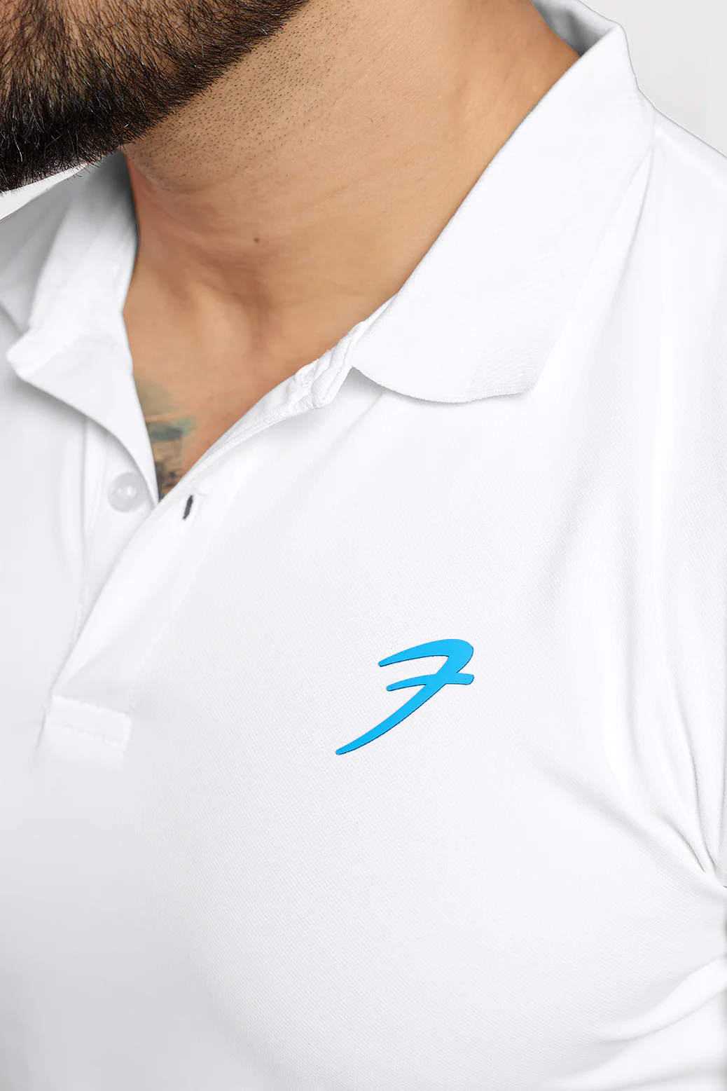 Obsidian Polo T-shirt White - Image 3
