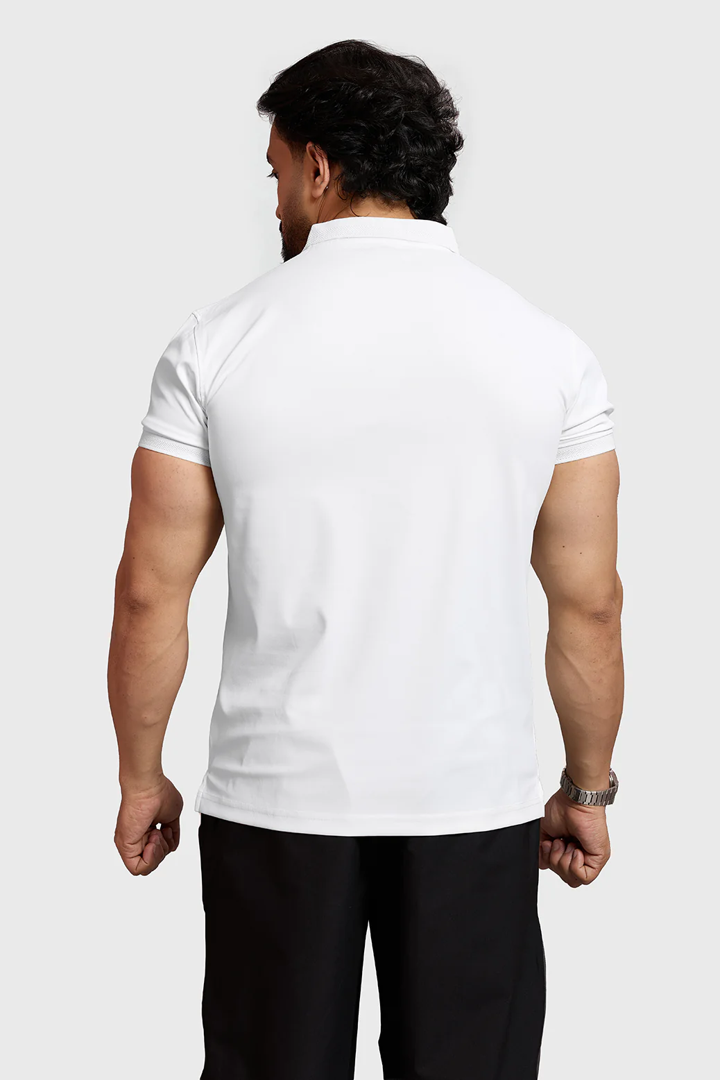 Obsidian Polo T-shirt White - Image 5