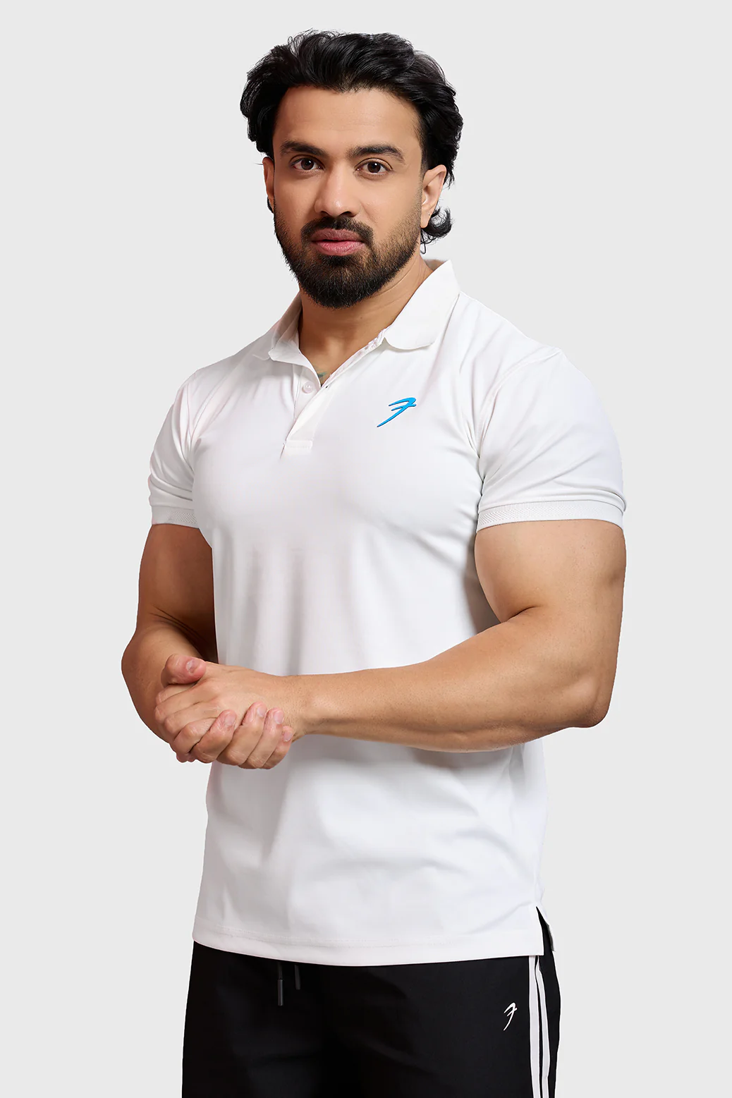 Obsidian Polo T-shirt White - Image 6