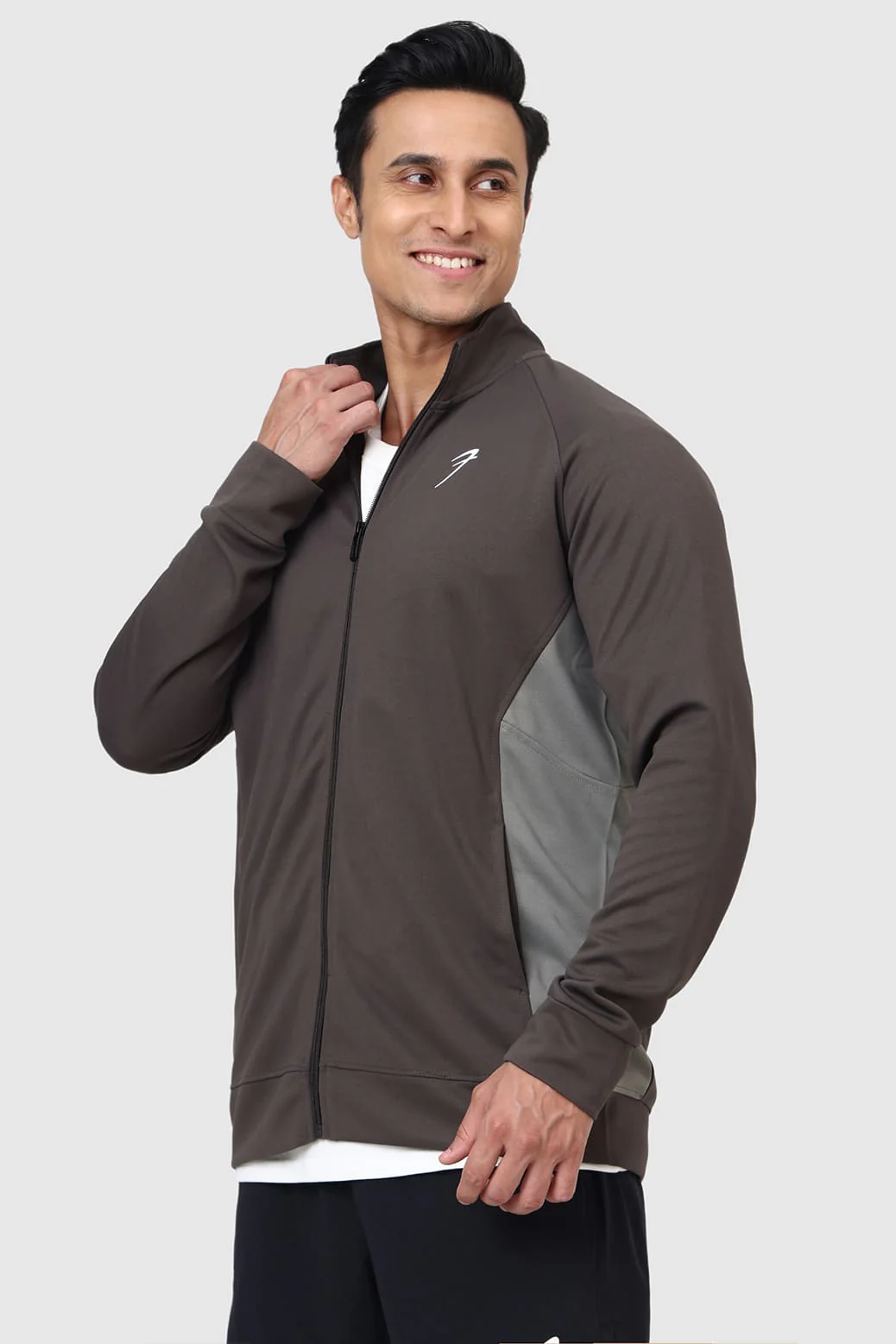 Polish Colourblock Jacket Dark Grey