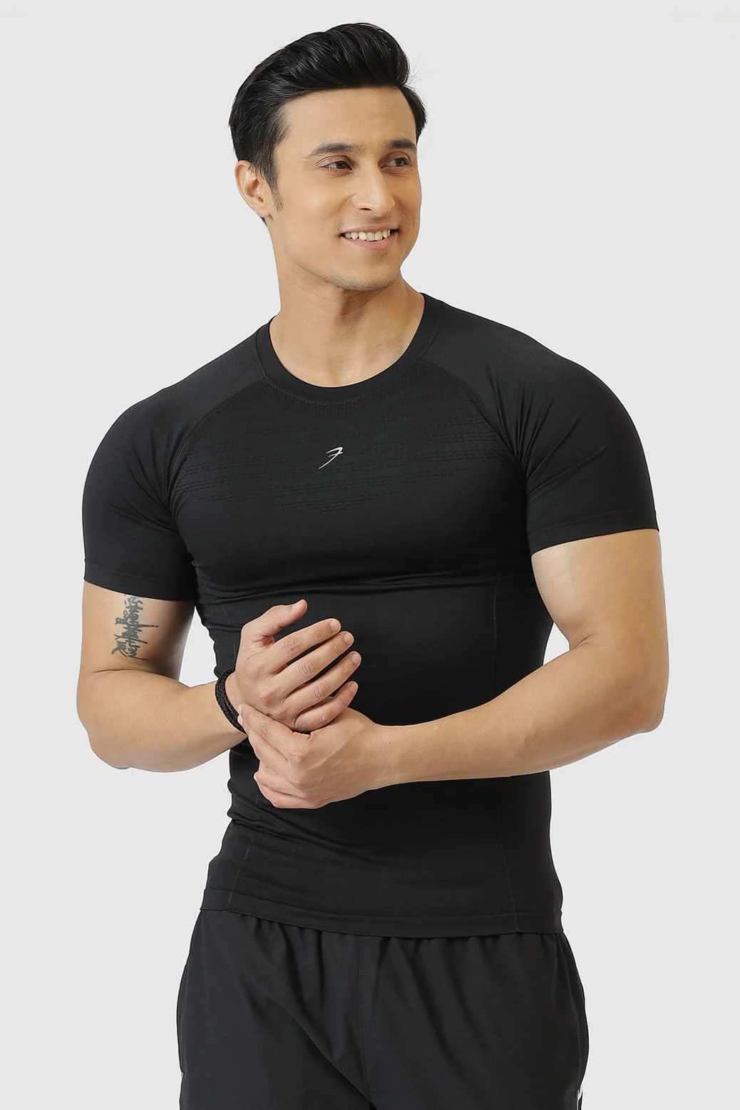 Power Seamless T-shirt Black/Logo - Image 7